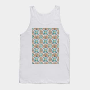 Woodblock print medallion Tank Top